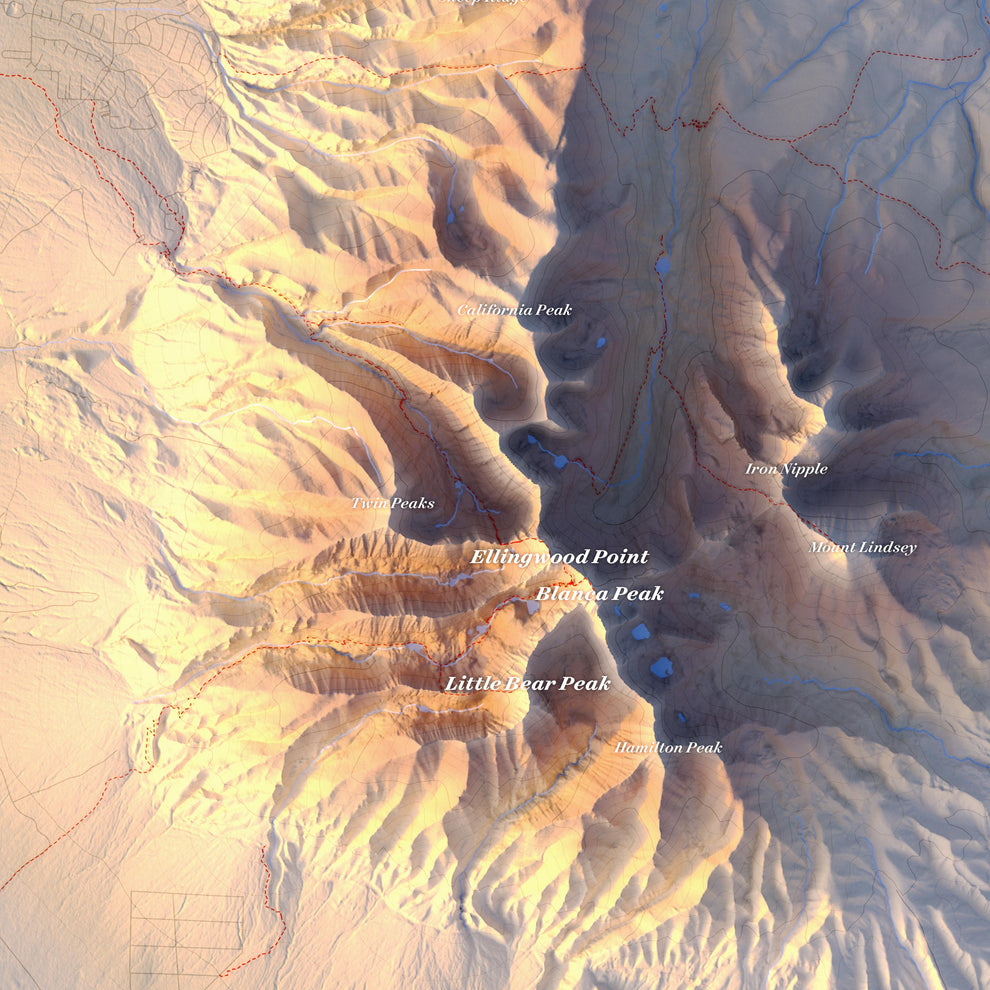 Great Sand Dunes Colorado Topographic Map Print | Nifty Mapworks